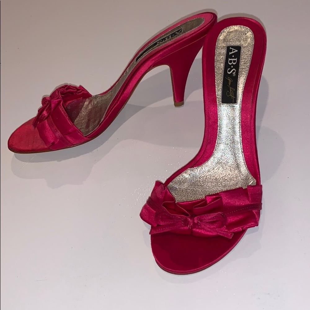 ABS Pink Satin Heels